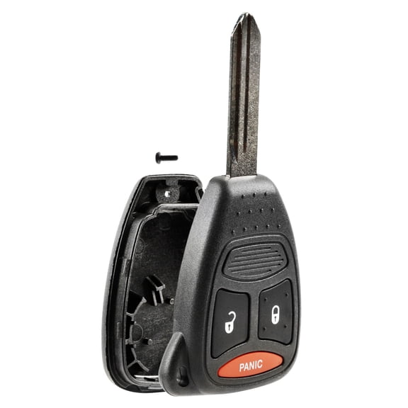 KeylessOption Just the Case Shell Key Fob Keyless Entry Remote 3 Button for Jeep Dodge Chrysler KOBDT04A