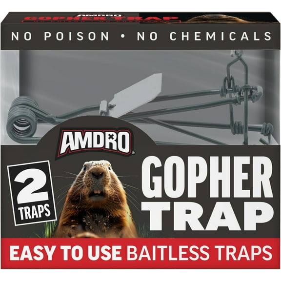 Amdro Bait Free, Mole and Gopher Trap, 2 Pack