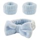 thumbnail image 1 of 6xWristband Spa Diegar Banda para el cabello de tela suave de tela suave para la cabeza de diadema de maquillaje para maquillaje para el cuidado 2 piezas, 1 of 8