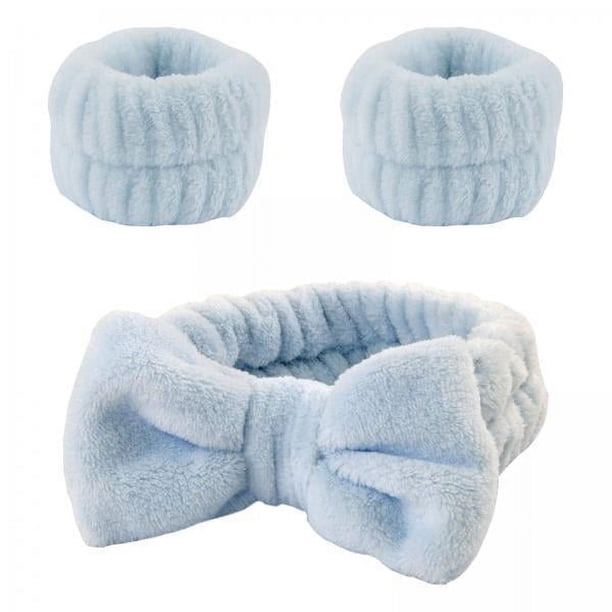 6xWristband Spa Diegar Banda para el cabello de tela suave de tela suave para la cabeza de diadema de maquillaje para maquillaje para el cuidado 2 piezas