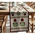 thumbnail image 2 of Vargottam Floral Print Cotton Table Runner by Vargottam - Double Layer with Border - Washable Runner - Decorative Table Linen for Dining & Everyday Use, 2 of 6