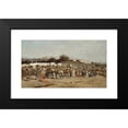 thumbnail image 2 of Alfred Wordsworth Thompson 14x10 Black Modern Framed Museum Art Print Titled - A Bustling Market Place at the City Wall, Tangiers (1889), 2 of 5