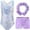 Purple, variant on EFINNY Kids Gymnastics Sparkly Leotards Ballet Dancewear for Little, Big Girls with Shorts Headband