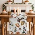 thumbnail image 2 of Table Runner 60 Inches Long for Kitchen Dining, Spring Floral Dresser Scarf Farmhouse, Dining Table Decorations for Wedding/Parties, Summer Botanical Flowers Vintage Birds 13 x 60 In, 2 of 8