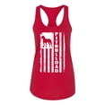 thumbnail image 2 of Pitbull Dad Dog Dag Funny Gift | Womens Dog Lover Jersey Racerback Tank Top, Red, Small, 2 of 4