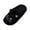 Black, variant on Women's Slippers Fuzzy Comfort First-Rate Home Footwear with Cat Print Open Toe Flat Indoor Slides for Everyday Cozy Fall Winter
