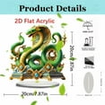 thumbnail image 4 of Decoración de mesa acrílica con forma de serpiente para el año 2025, temática bohemia., 4 of 7