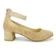 thumbnail image 2 of Mountain Sole, Women's Madyn Elastic Ankle Strap Pumps, Back Zipper Secure Fit, 2 of 6