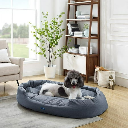 UPC: 0850018680462 | Missy® water resistant Extra Large Navy Blue Round Dog Bed