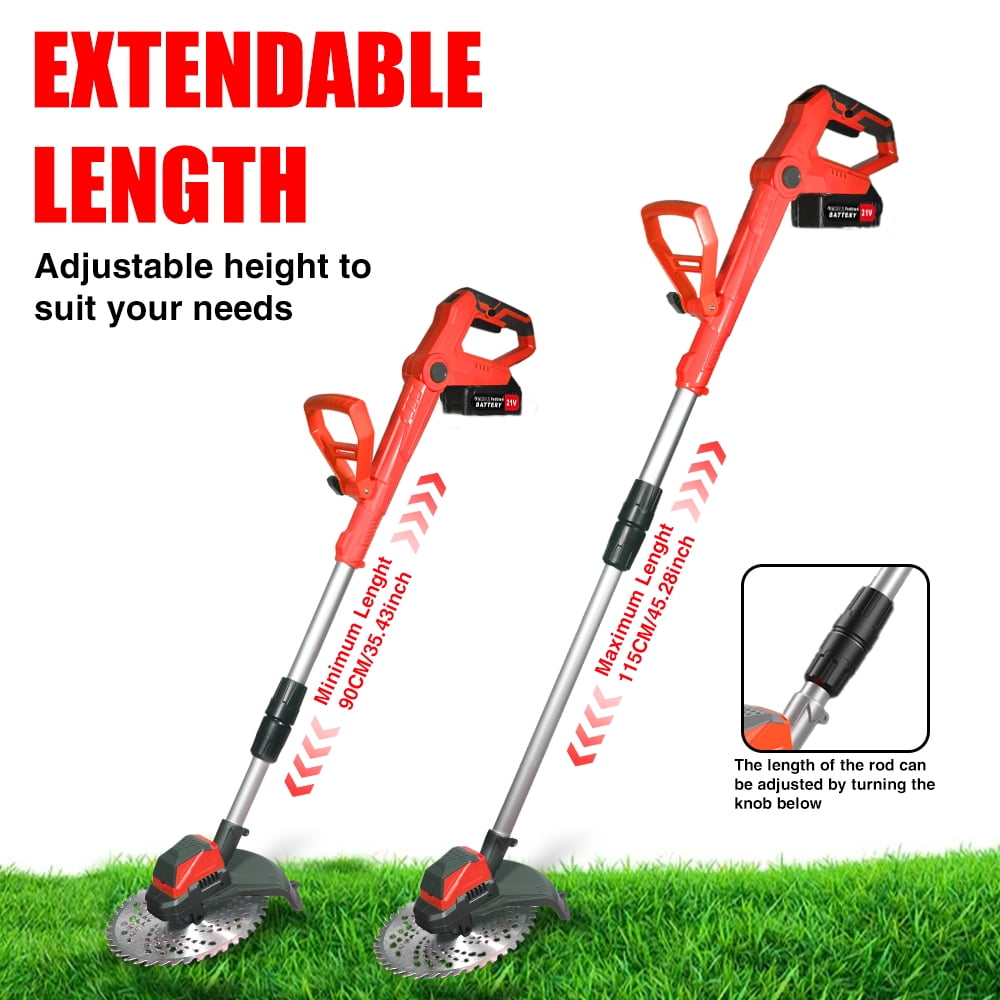 Paddsun Cordless Weed Wacker,  9-inch Brushless Weed Eaters Lawn Mower Battery Powered String Trimmer Electric Grass Trimmer for Lawn Garden