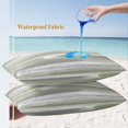 thumbnail image 4 of Lumbar Pillow Covers 20x12 Inch Set of 2, Sage Green Waterproof Outdoor Pillow Covers, Modern Abstract Grey Striped Art Decorative Cushion Pillowcases for Couch, Sofa, Bed, Garden, Patio, 4 of 9