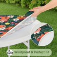 thumbnail image 5 of Pioneer Flower Floral Print Pattern Round Fitted Tablecloth with Elastic Edge,Dining Table Cover Waterproof,Outdoor Round Tablecloth for Camping,Dining,Indoor and Outdoor, 5 of 7