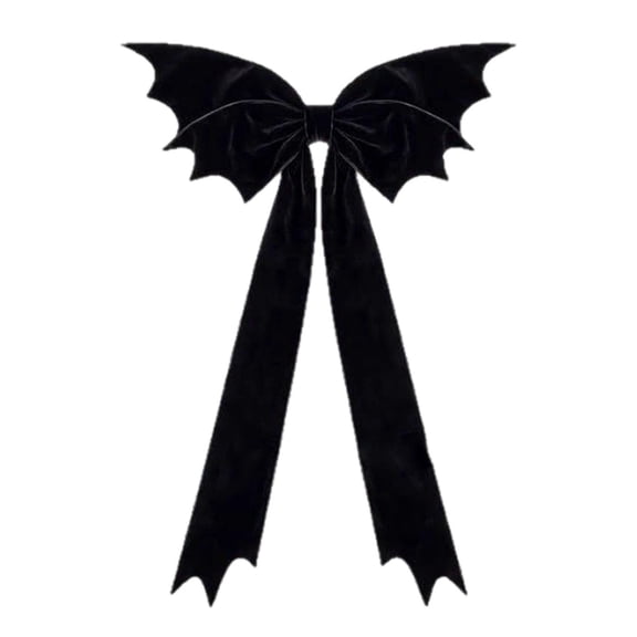 ZJNGJC Large Halloween Black Bat Bow Decor Gothic Style Giant Black Bows, Halloweens Decor Christmas Tree Topper Bows Decorations for Indoor Room Party Hanging, 1 Pc