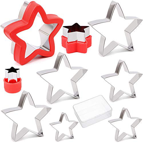 5Pcs Christmas Snowflake Cookie Cutter Biscuit Chocolate Cake Mold Baking To FT 