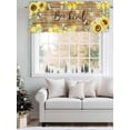 thumbnail image 5 of Valances for Windows Sunflower Bee Kind Rod Pocket Cafe Window Treatments Valance Curtains for Kitchen Bathroom Laundry Basement Windows 42"x12", 5 of 9