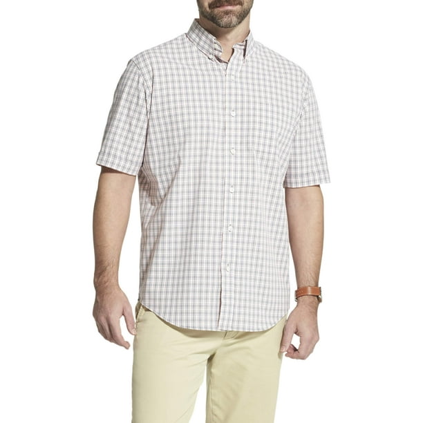 Arrow Arrow Men's Hamilton Poplin Plaid Short Sleeve Button Down