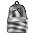 thumbnail image 2 of Likrtyny Mochila A Cuadros Con Lazo Mochila Informal para Mujer (negro), 2 of 8