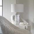 thumbnail image 2 of Uttermost Waves Transitional Ceramic Metal and Fabric Table Lamp in Blue/White, 2 of 7