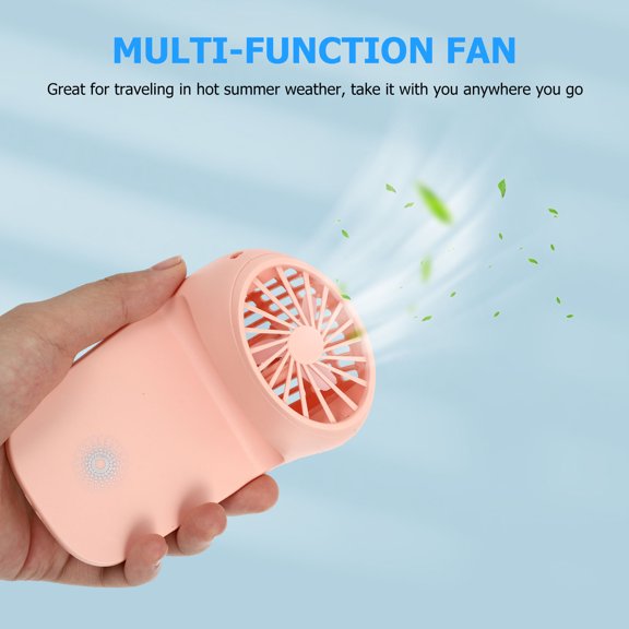 BESTYASH 1Pc Practical Pink Portable Fan with USB Charging and Phone Stand for Outdoor and Indoor