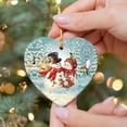 thumbnail image 5 of 2025 Christmas Ornament - Snowman Couple & Hummingbird Ceramic Ornament, Festive Hanging Keepsake for Christmas Tree, for Snowman Lovers, Family, Friends - Christmas Ornament -..., 5 of 5