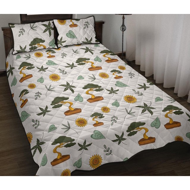 Juego de Cama Bonsai Leaves Flower Pattern