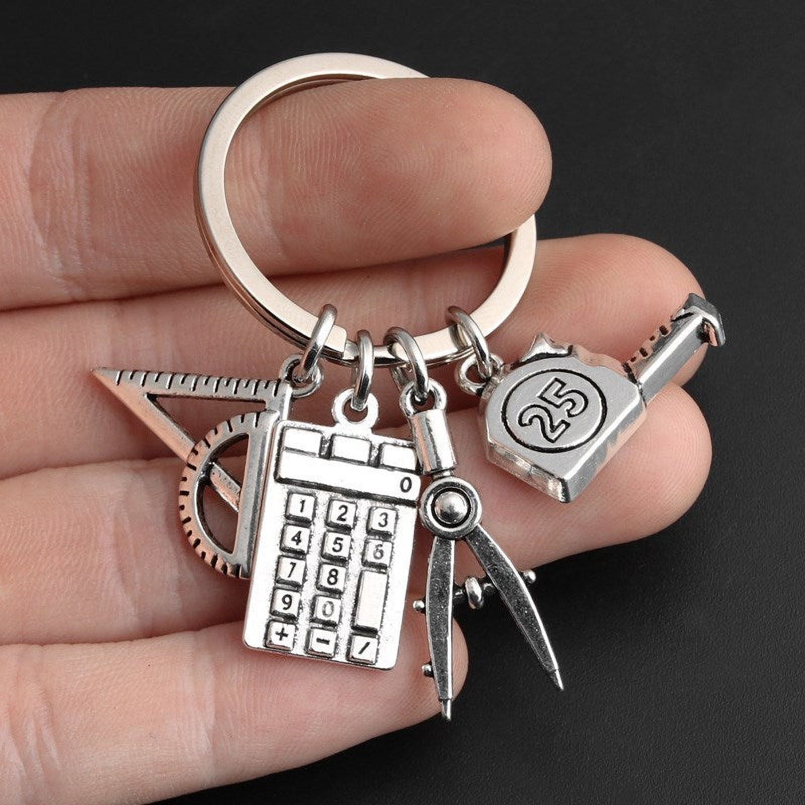 Metal Tape Measure Keychain Unique Gift for Students and Teachers Architects Engineers Construction Workers Designers