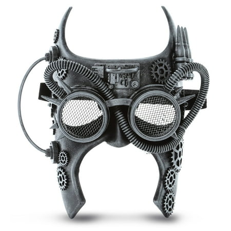 Attitude Studio Steampunk Gladiator Half Face Mask Robot Goggle Costume -