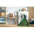 thumbnail image 2 of Ahgly Tapis d'Intérieur Lavable en Machine Carré Transitionnel Vert Armée, 4 Pieds Carré, 2 of 7