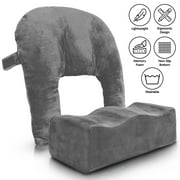 Brazilian Butt Lift Pillow + Back Support Cushion – BBL Foam Pillow - Grey