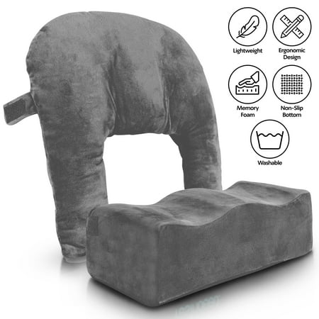 Brazilian Butt Lift Pillow + Back Support Cushion – BBL Foam Pillow - Grey