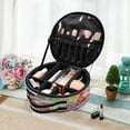 thumbnail image 6 of BZSMCE Makeup Bag Large Travel Cosmetic Bag with Adjustable Dividers Fashion Flamingo in A Garden Of Colors Printed, 6 of 7