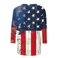 thumbnail image 5 of Plus Size 3/4 Sleeve Shirts for Women Independence Day Crewneck Tunic Tops 4th of July American Flag Patriotic Tshirts Trendy Stars Stripes Graphic Tee Shirt Loose Comfy Vacation Outfits 2025, 5 of 5