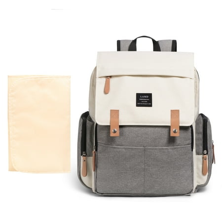 - Baby Diaper Backpack - Large Capacity Waterproof Nappy Bag with Insulated Pockets, Stroller Straps and Changing Pad, Travel Backpack&Outdoor Bag