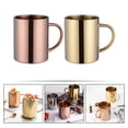 thumbnail image 5 of Raindrops Double Walled Coffee Mugs Simple Design Metal Mug for Cafe Restaurant Camping 2Pcs, 5 of 6