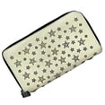 thumbnail image 1 of Pre-Owned Jimmy Choo Round Long Wallet ec-22368 Cream Yellow Black Silver Leather... (Good), 1 of 11