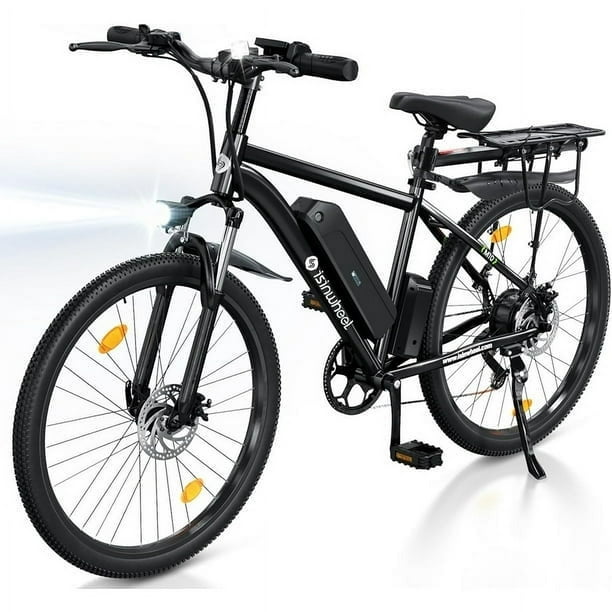 isinwheel M10 Adult Electric Bicycle 96KM, 26” Portable Ebike 500W 32KM/H, Electric Mountain Bike with 10.4Ah Removable Battery, Shimano 35-Speed