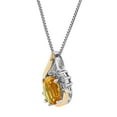 thumbnail image 4 of Brilliance Fine Jewelry Citrine and Diamond Accent Birthstone Pendant Necklace in Sterling Silver with 10kt Yellow Gold, 18", 4 of 4