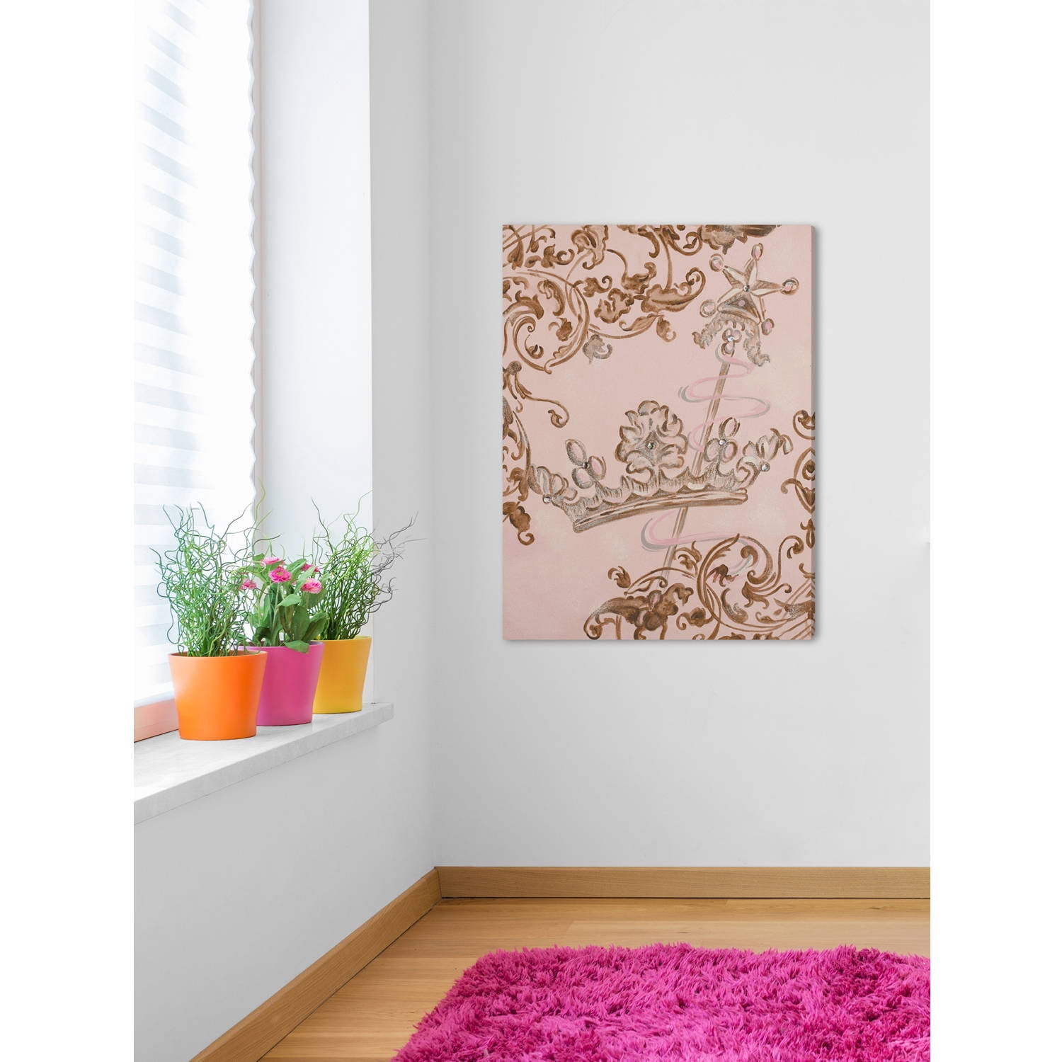 Marmont Hill "Lavish Crown" by Reesa Qualia Painting Print on Wrapped Canvas