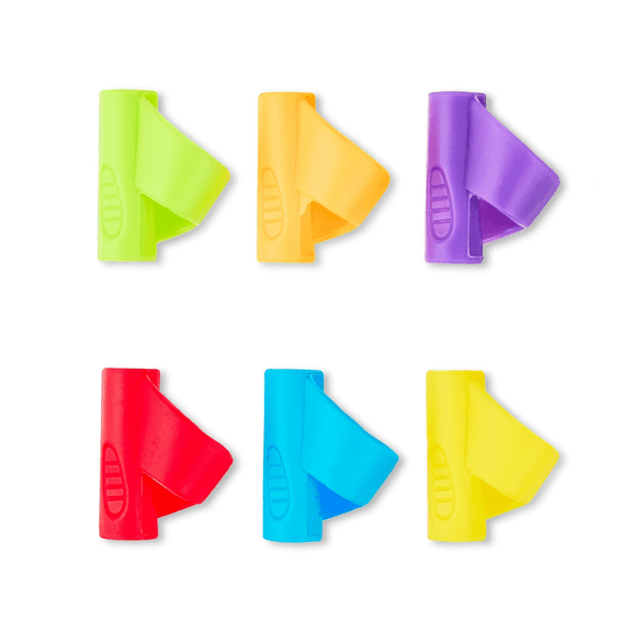 PG Adaptive Silicone Pencil Grips Set of 6 for Comfortable Writing