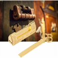 thumbnail image 2 of Mini llave de flor tradicional china con candado, estilo chino para muebles vintage Candado vintage (dorado), 2 of 5