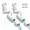 White, variant on Rain Gutter Downspout Extensions Flexible,Drain Downspout Extender Connector 21"-60",Screws for Included,White,2 pack