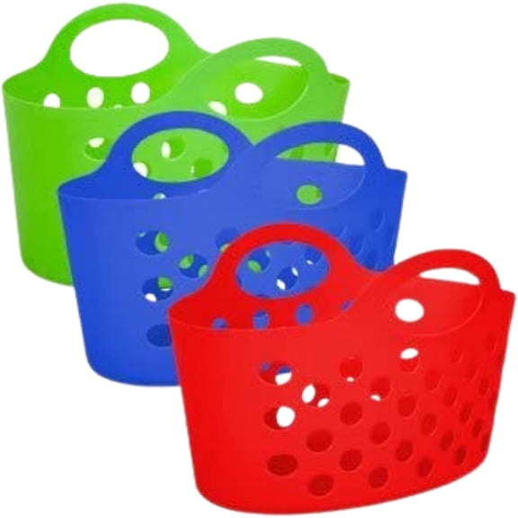 Assorted Multicolor Basket with Handles 3ct