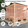 thumbnail image 3 of Topchances Gazebo Universal Replacement Mosquito Netting, 10' x 10' Outdoor Canopy Mesh Netting Screen 4-Panel Sidewall Curtains with Zipper and Sandbags (Khaki), 3 of 6