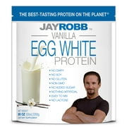 Jay Robb Vanilla Egg White Protein Powder, Low Carb, Keto, Vegetarian, Gluten Free, Lactose Free, No Sugar Added, No Fat, No Soy, Nothing Artificial, Non-GMO, Best-Tasting (80 oz, Vanilla)