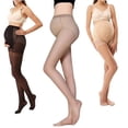 thumbnail image 1 of Collants Soyeux pour Femmes Enceintes Grande Taille, Collants Extensibles, Taille Unique, 1 of 7