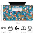 thumbnail image 5 of Long Mouse Pads for Desk,Basset Hound Dog and Flower-1 Desk Mats on Top Of Desks, Desk Mouse Pad Extra Large with 3mm Non-Slip Base and Stitched Edge for Gaming,Office,Work,Home 47.3"x23.6", 5 of 6