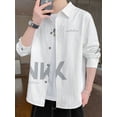 thumbnail image 2 of Camisas de hombre estampadas Camisas de manga larga para hombre blancas con estampado Cosas baratas Cómodas Estilo coreano Moda elegante 2024 Asia, 2 of 5