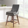 thumbnail image 2 of Kuka Home 26"H Modern Faux Leather Counter Stool in Gray, 2 of 11