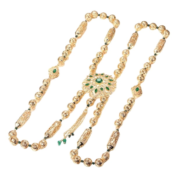 Elegante pecho hombro cadena cuerpo joyería para mujer vestido de novia viaje de vacaciones Verde Yinane Pecho Hombro Cadena