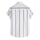 thumbnail image 4 of Camisa a rayas de un solo pecho con botones casuales para hombre Camisa hawaiana de manga corta Pompotops  oipoqjl48949, 4 of 9